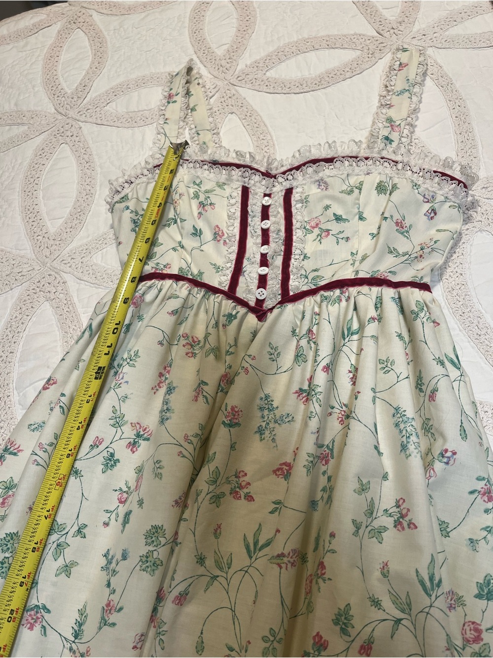 Cottagecore Gunne Style 70s Boho Dress - Picture 10 of 15